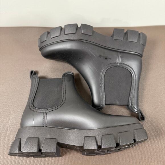 Jeffrey Campbell Cloudy Rain Boot Platform Chelsea Rain Chunky Lug Sole Size 10 - Picture 8 of 10